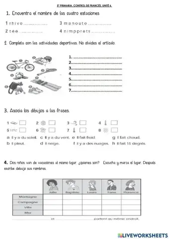 Examen unité 6