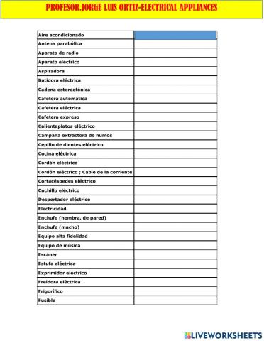 Electrical appliances