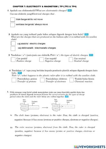 Form 2: chapter 7: electricity & magnetism (pbd tp1,tp2 & tp4)