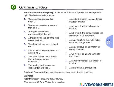 Grammar practice