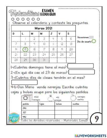 Examen 3er trimestre