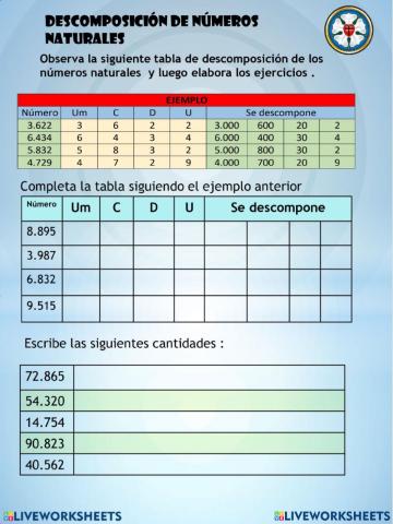Descomposición de números