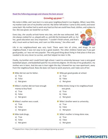 Access 8 - T3 - Reading Practice (T-F-NG)