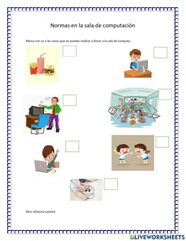 Normas en la sala de computo