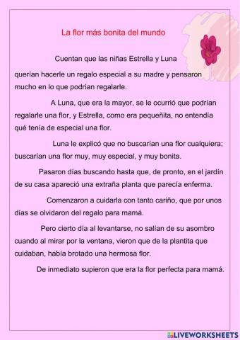 La flor más bonita del mundo.