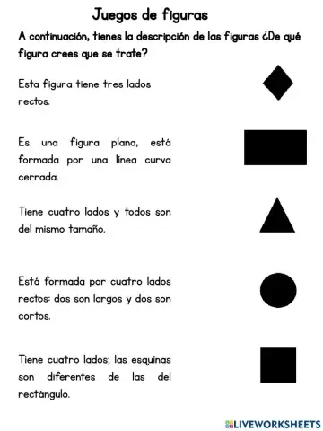Descripción de Figuras geometricas