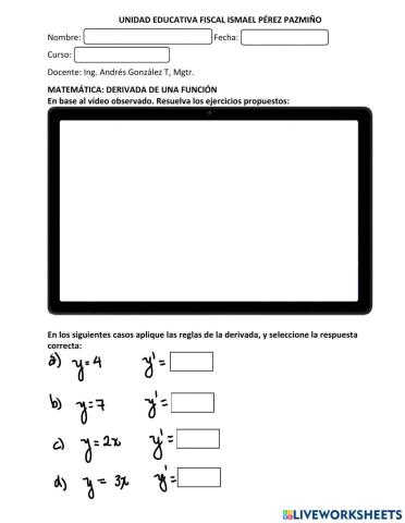 Derivada de una función