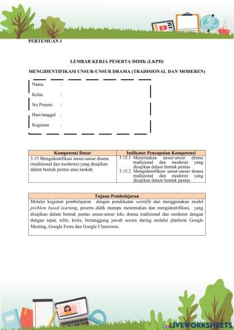 Teks Drama (Mengidentifikasi unsur-unsur drama)