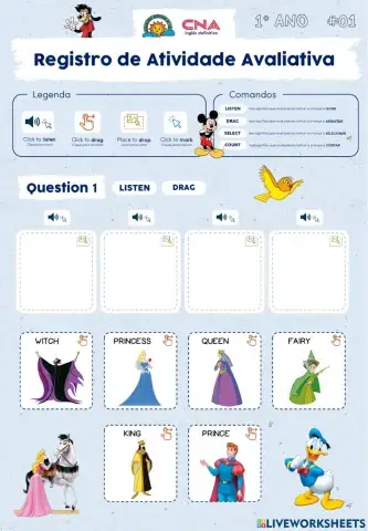 Registro de Atividade Avaliativa - 1 ANO UNIT 2