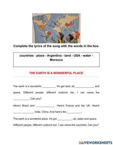 The Earth is a Wonderful Place