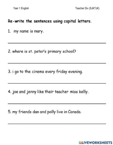 Capital Letter task 2