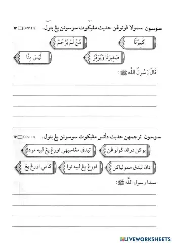 Hadis : Yang Tua Dihormati, Yang Muda Disayangi
