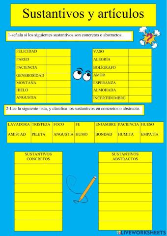 Sustantivos y artículos