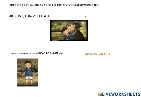 Completa los enunciados sobre Artigas