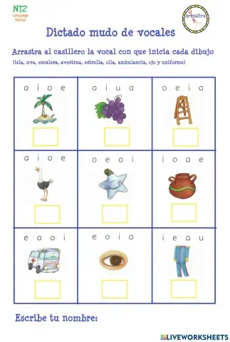Dictado Mudo Vocales