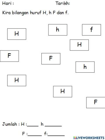 Mengenal huruf h dan f