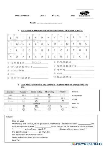 Make up super minds unit 1