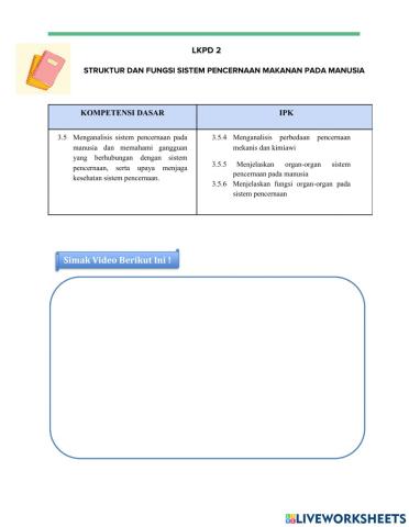 Lkpd sistem pencernaan