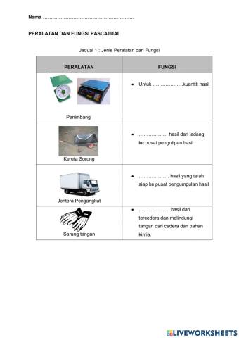 Fungsi Alatan Pascatuai