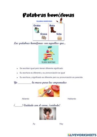 Palabras Homófonas