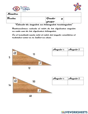 Ángulos en triángulos