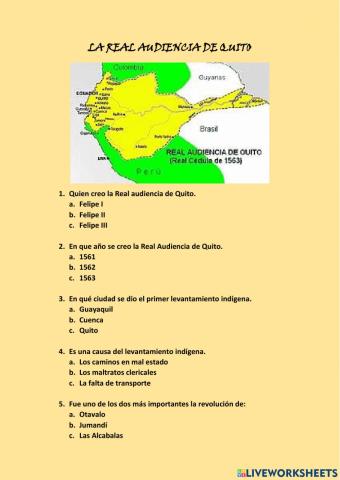 La real audiencia de quito