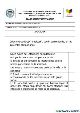 El Estado y su Organización.