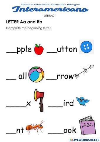 Letter a and b