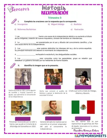 Recuperación Trimestre 2  Terceros