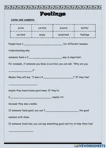 Listening: Feelings