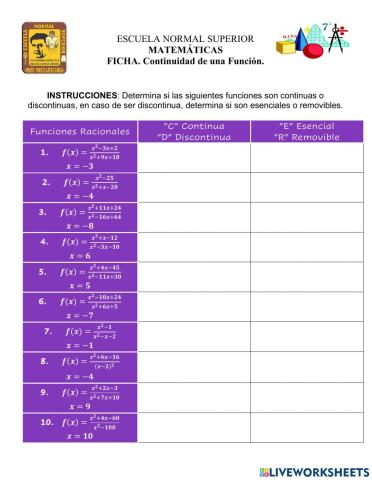 Continuidad de una Función