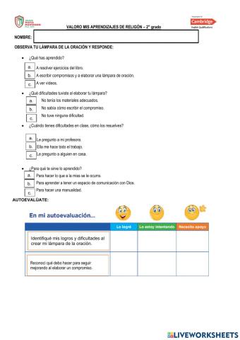 Reflexionamos sobre nuestro aprendizaje