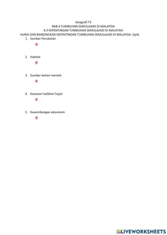 Bab 4:tumbuhan semula jadi di malaysia