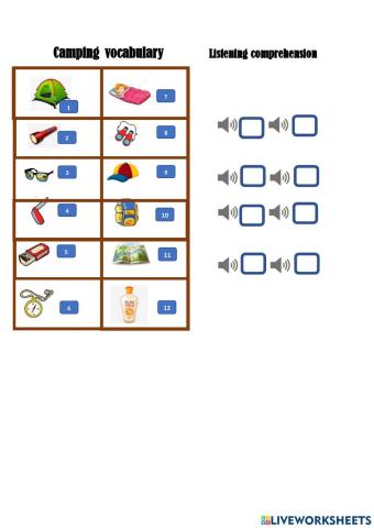 Camping: Listening Comprehension