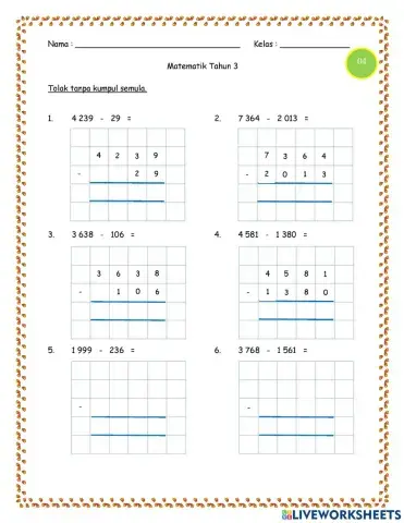 Tolak tanpa kumpul semula
