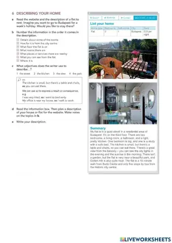 Describing your home