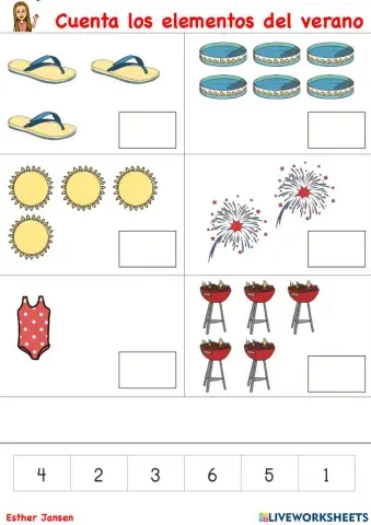 Cuenta los elementos del verano