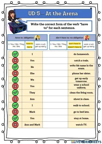 5º UD 5 - At the Arena Ficha 10