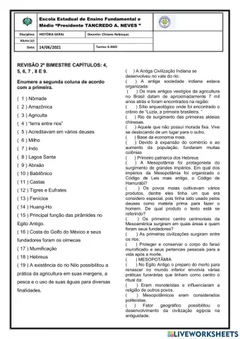 Revisão 2º bimestre