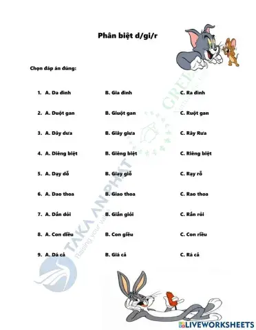 Phân biệt d-gi-r