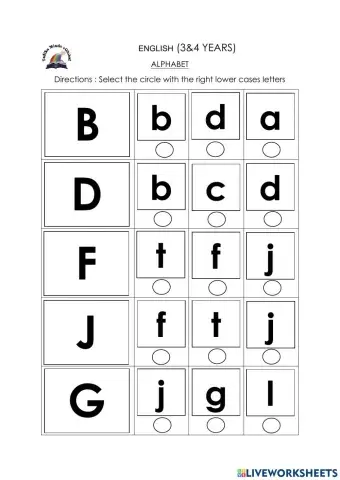 3 & 4 Years: English (Alphabet 1)