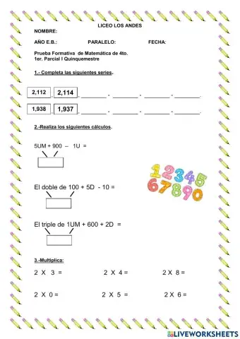 Formativa de Matemática 4to.