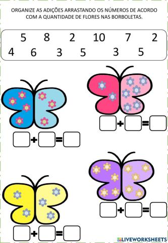 Adição das borboletas