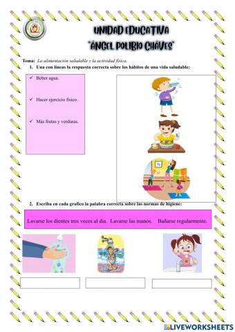 La alimentación saludable y la actividad física.