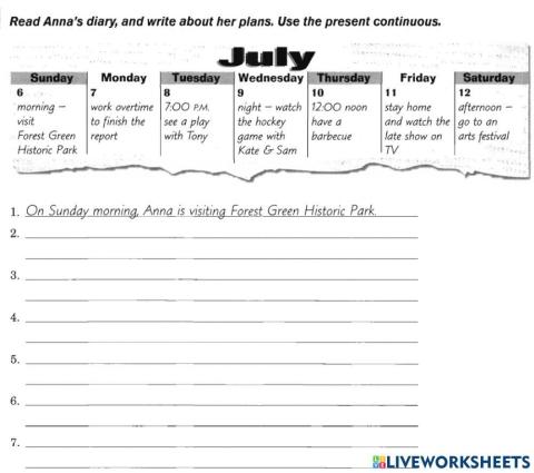 Present Continuous - Fixed Arrangements