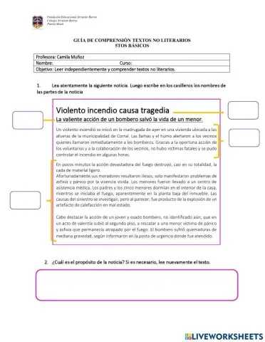 La noticia 5to básico