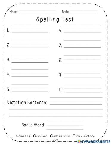 Spelling List -17