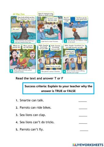 Reading comprehension