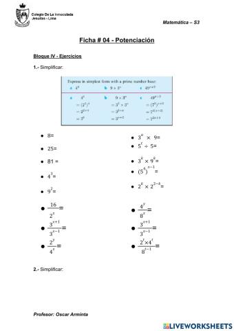 Potenciación 3 (propiedades)