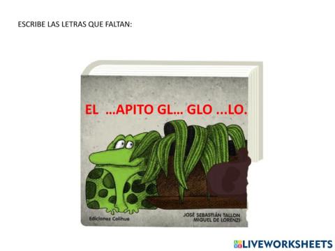 Completa el título de glo glo glo